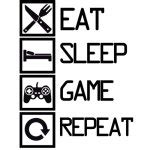 Eat Sleep Game Repeat Meme Generator .